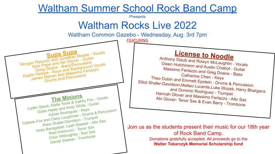 Waltham Rocks Live 2022